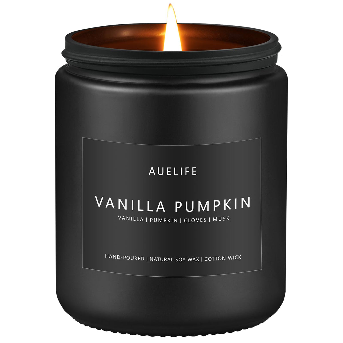 Auelife Fall Candle, Vanilla Pumpkin Scented for Home, Soy Wax