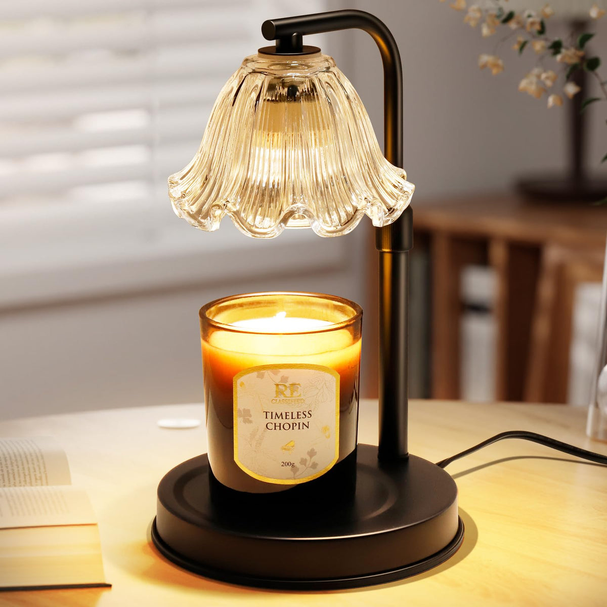 Candle Warmer Lamp with Timer - Adjustable Height for Jar Candles