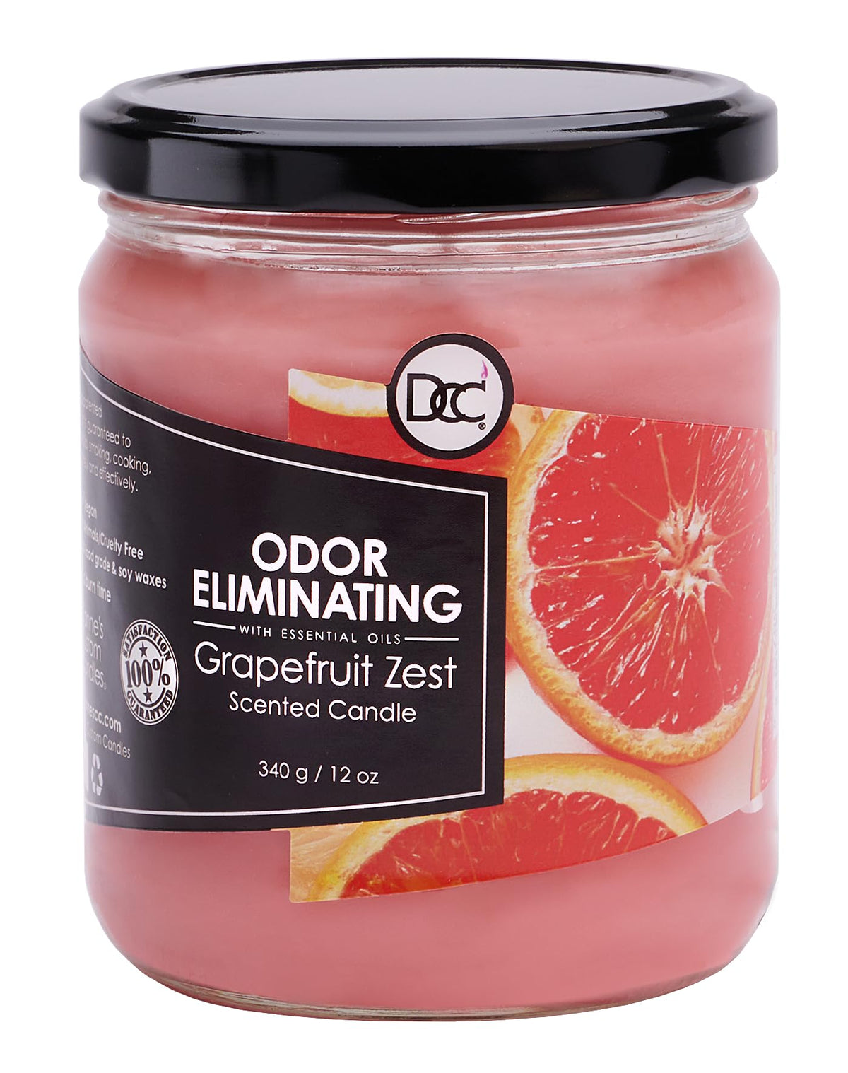 Vanilla Bean Odor Eliminating Highly Fragranced Candle - Eliminates 95% of Pet, Smoke, Food, and Other Smells Quickly - Up to 80 Hour Burn time - 12 Ounce Premium Soy Blend