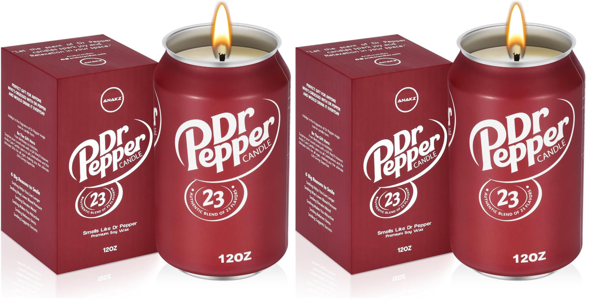 Doctor Pepper Candle - Smells Like the Real Soda - Soy Funny Candles Gift