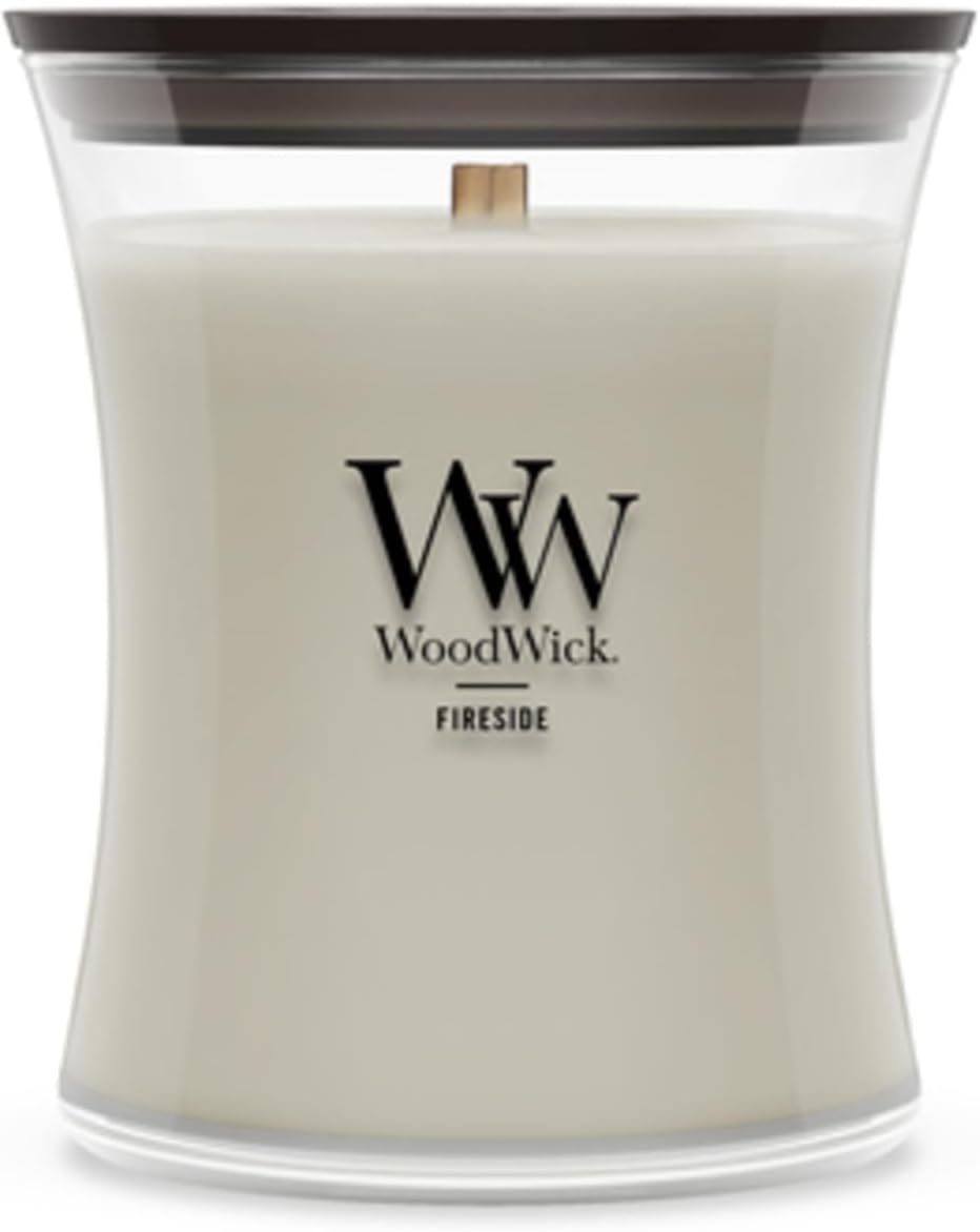 WoodWick Fireside Scented Candle, Crackling Wick, 9.7oz