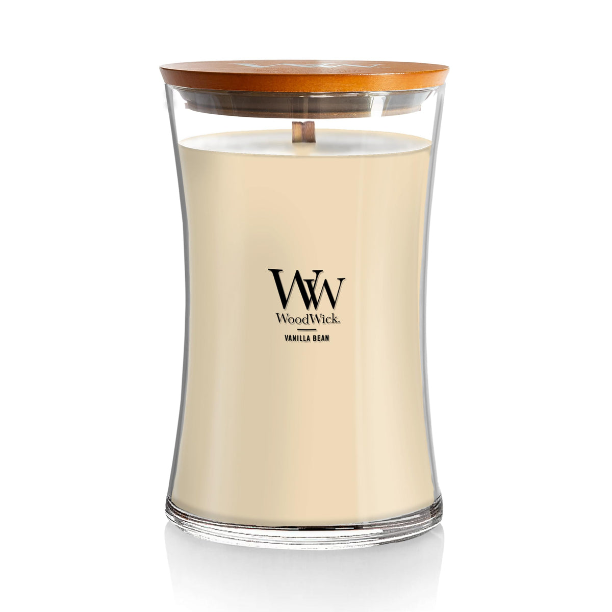 WoodWick Vanilla Bean Scented Candle, Crackling Wick, 9.7oz