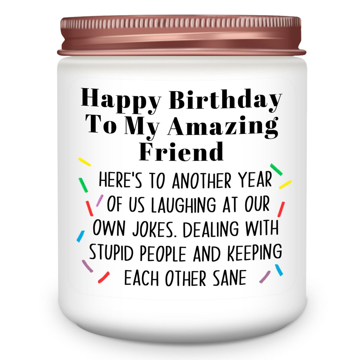 Homsolver Birthday Candles Gift for Her and Him, Birthday Gifts for Women Men, Unique Best Friend Gift Ideas -Back & Body Hurts Happy Birthday Candle