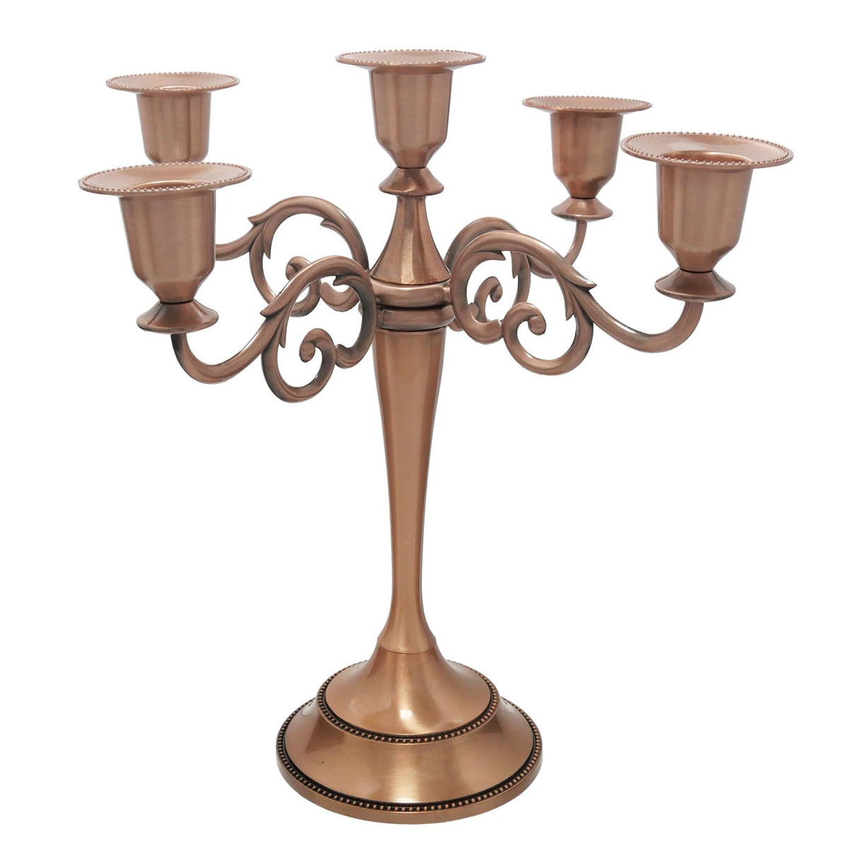 5-Arm Black Metal Candelabra Halloween Taper Holder Decor