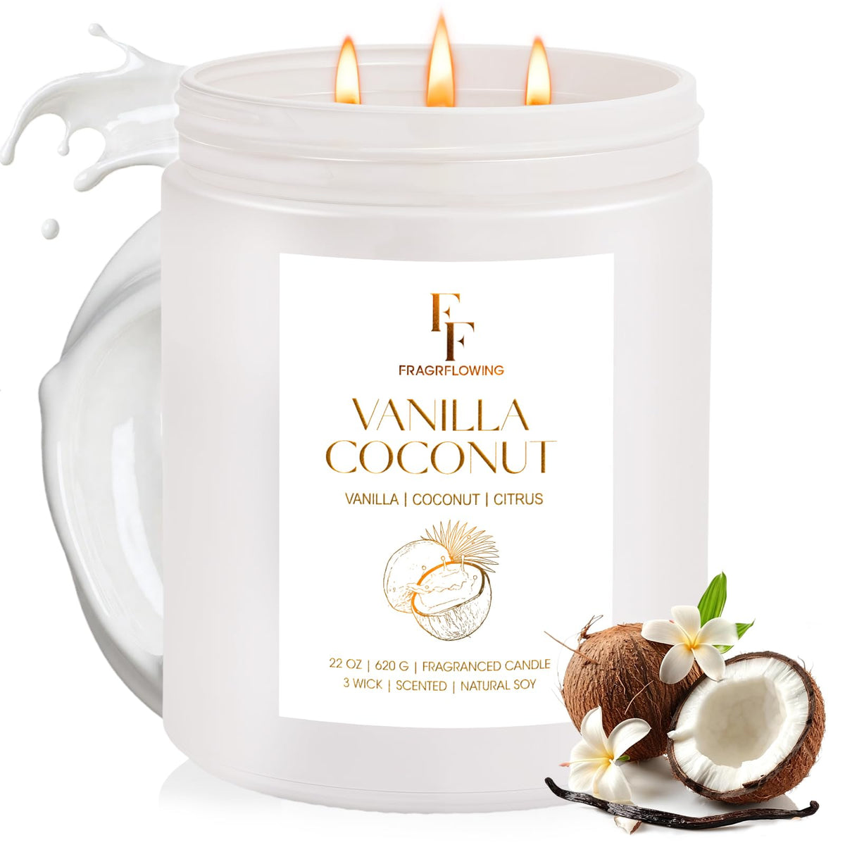 Fall Candles Set, 4 Pack Candles for Home Scented Natural Soy Wax, Autumn Gifts Set for Women Men, Fall Fragrance of Pumpkin/Cinnamon/Vanilla Cupcake/Apple