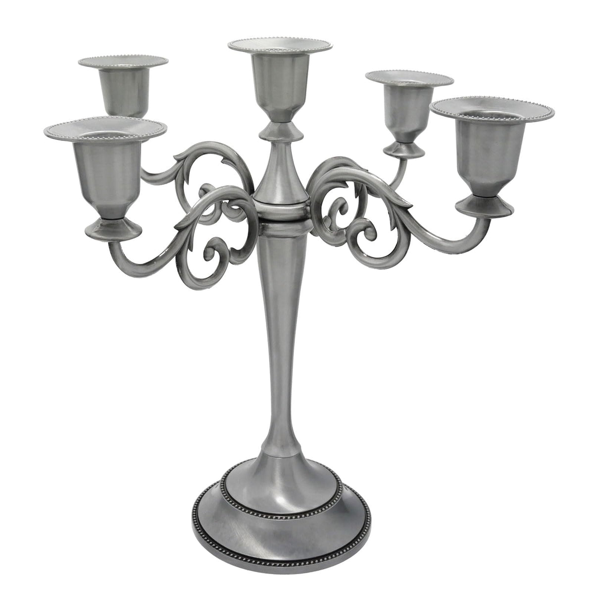5-Arm Black Metal Candelabra Halloween Taper Holder Decor