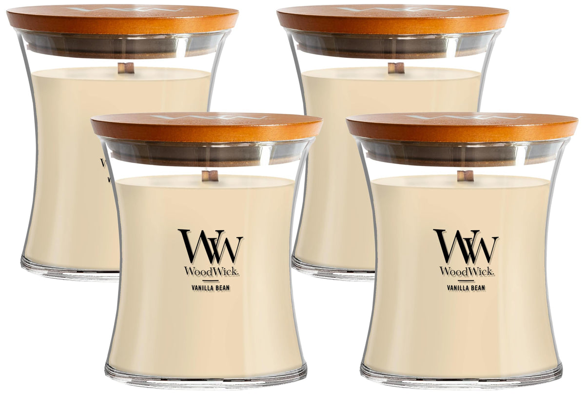 WoodWick Vanilla Bean Scented Candle, Crackling Wick, 9.7oz