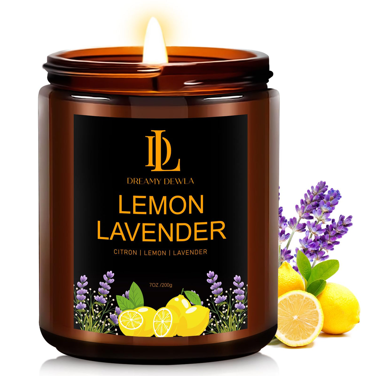 DL DREAMY DEWLA Fall Candles Set for Home Scented, 4 Pack 28oz, Soy Wax
