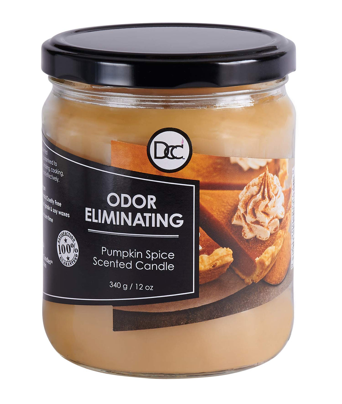 Vanilla Bean Odor Eliminating Highly Fragranced Candle - Eliminates 95% of Pet, Smoke, Food, and Other Smells Quickly - Up to 80 Hour Burn time - 12 Ounce Premium Soy Blend