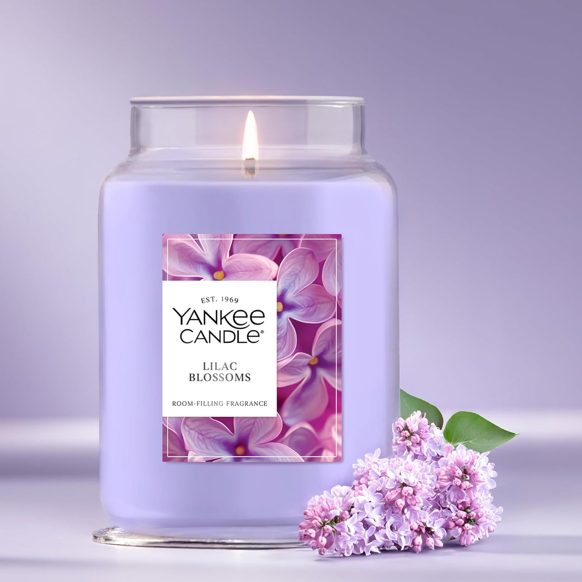 Yankee Candle Lilac Blossoms Scented Candle, 22oz Large Jar