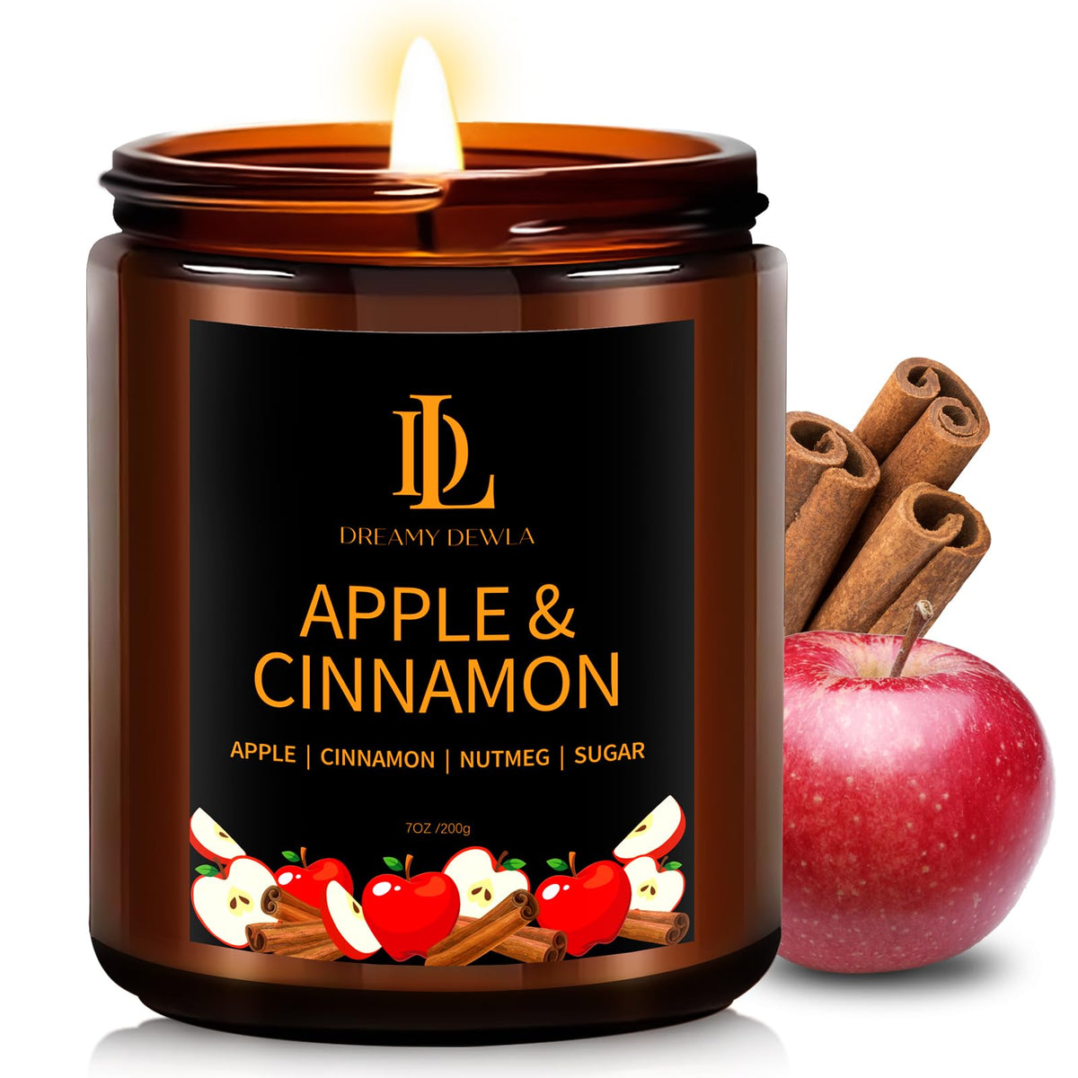 DL DREAMY DEWLA Fall Candles Set for Home Scented, 4 Pack 28oz, Soy Wax