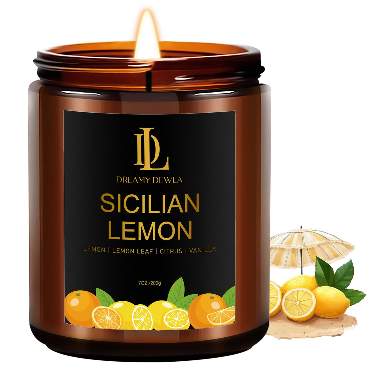 DL DREAMY DEWLA Fall Candles Set for Home Scented, 4 Pack 28oz, Soy Wax
