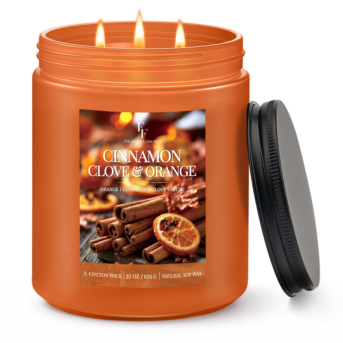 Fall Candles Set, 4 Pack Candles for Home Scented Natural Soy Wax, Autumn Gifts Set for Women Men, Fall Fragrance of Pumpkin/Cinnamon/Vanilla Cupcake/Apple