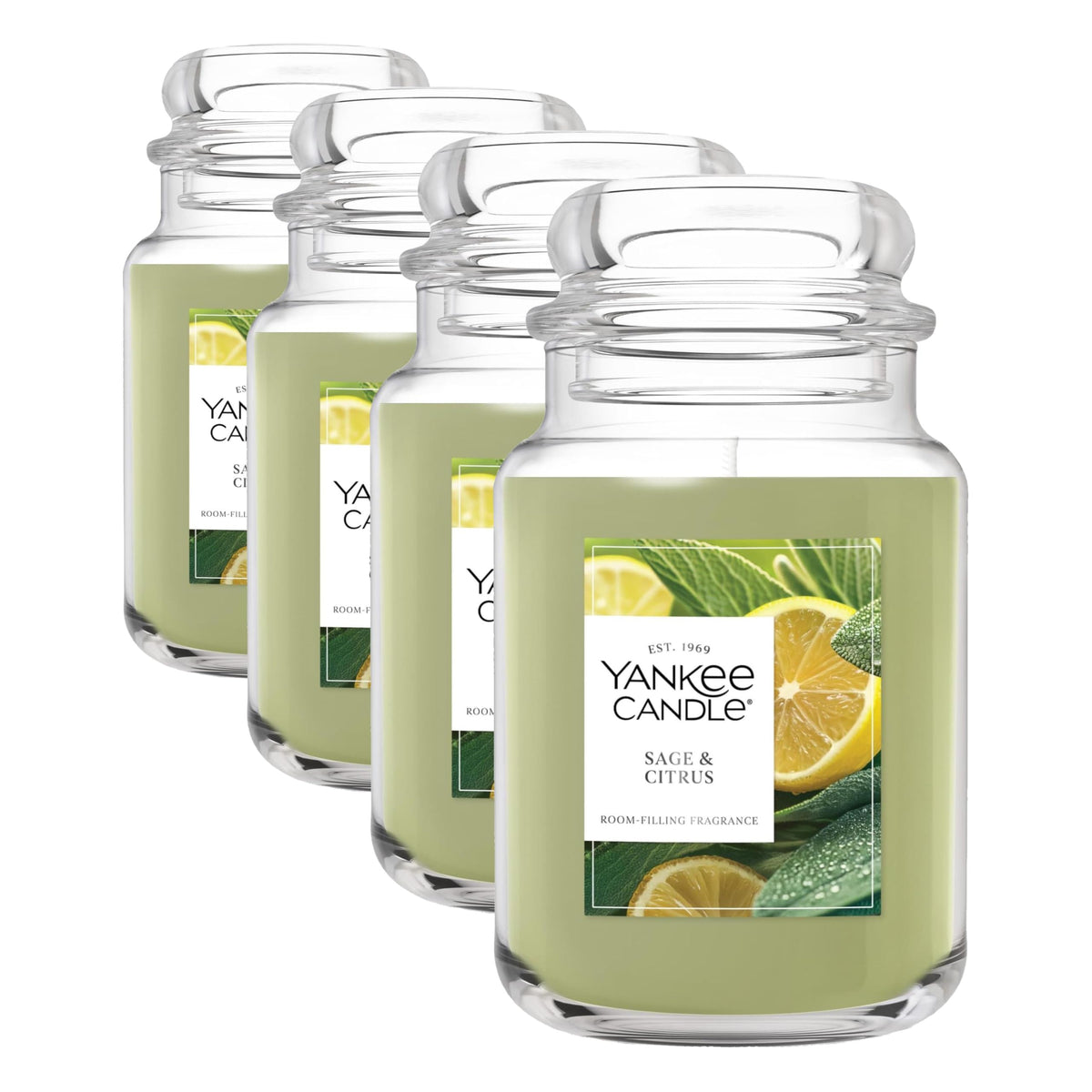 Yankee Candle Sage & Citrus Scented Candle, 22oz Large Jar