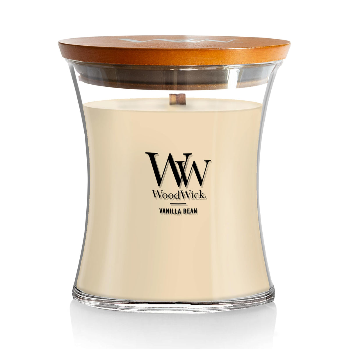 WoodWick Vanilla Bean Scented Candle, Crackling Wick, 9.7oz