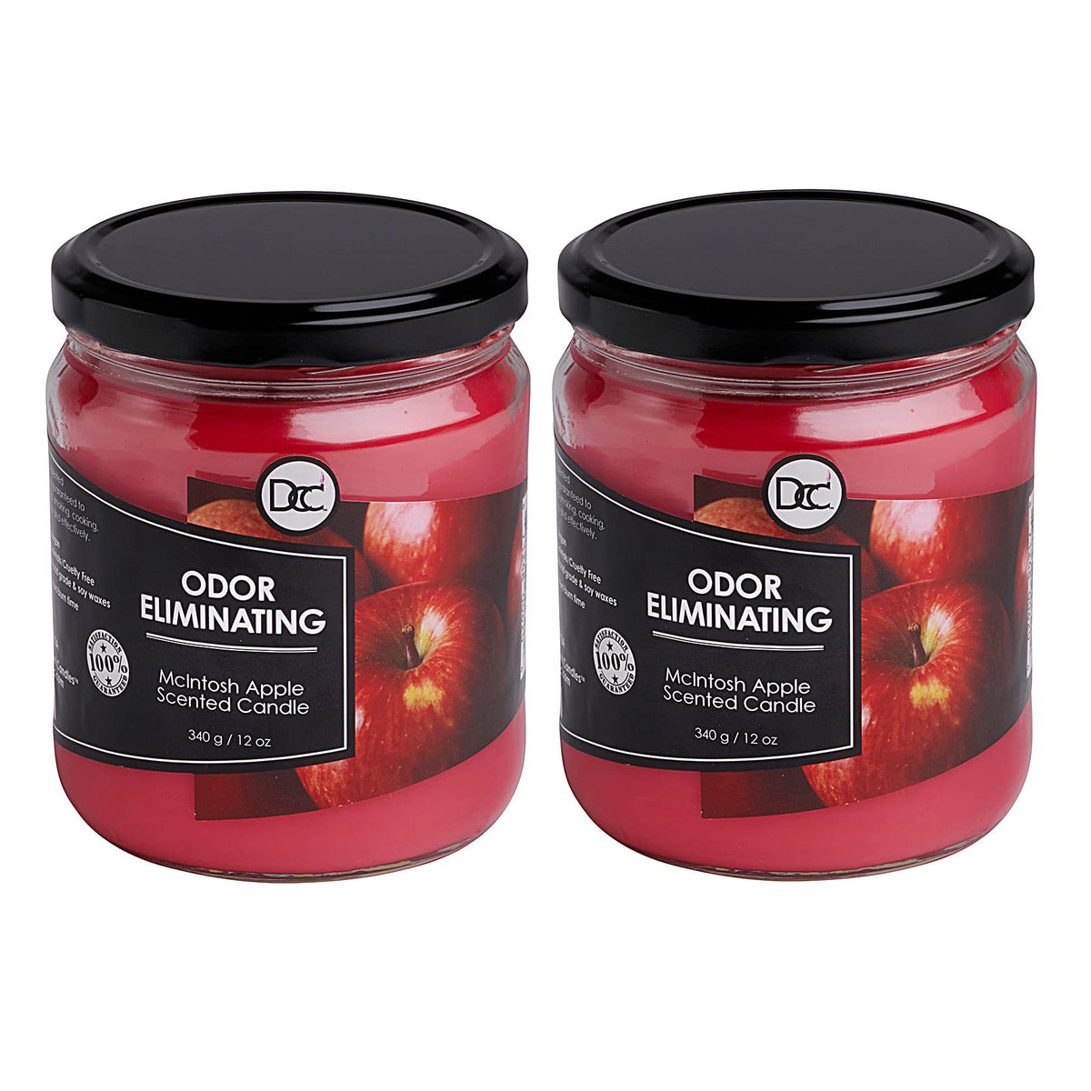 Vanilla Bean Odor Eliminating Highly Fragranced Candle - Eliminates 95% of Pet, Smoke, Food, and Other Smells Quickly - Up to 80 Hour Burn time - 12 Ounce Premium Soy Blend