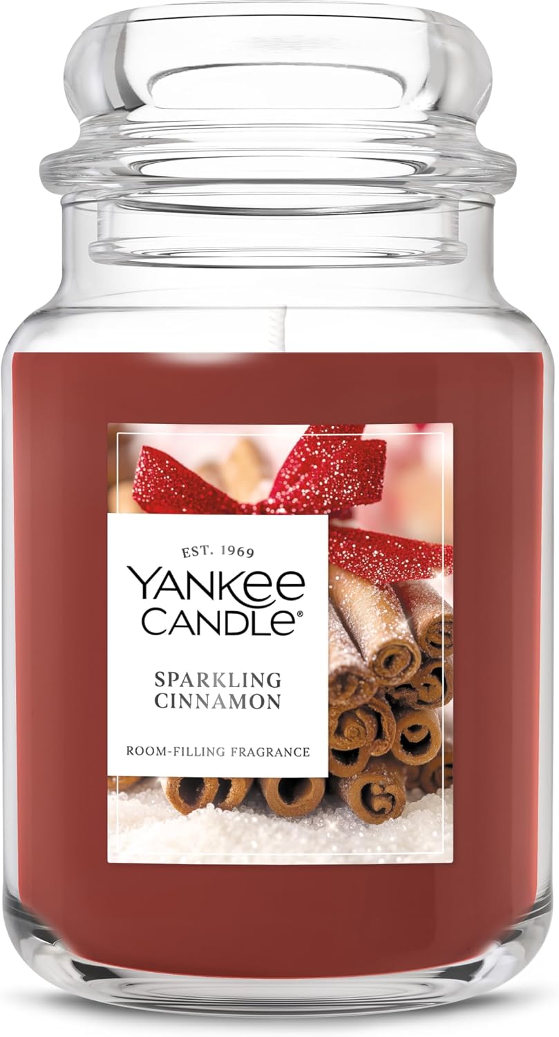 Yankee Candle Sparkling Cinnamon Scented Candle, 22oz Large Jar