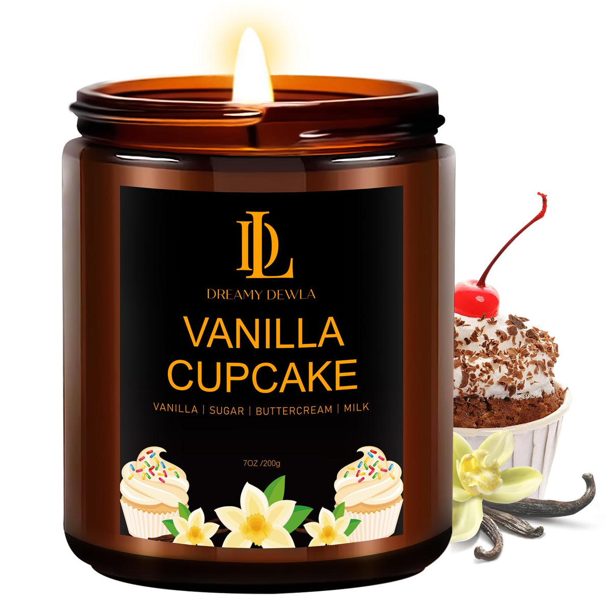 DL DREAMY DEWLA Fall Candles Set for Home Scented, 4 Pack 28oz, Soy Wax