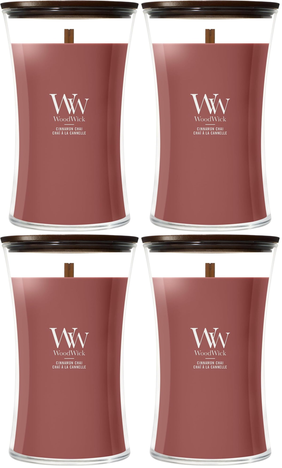 WoodWick Vanilla Bean Scented Candle, Crackling Wick, 9.7oz