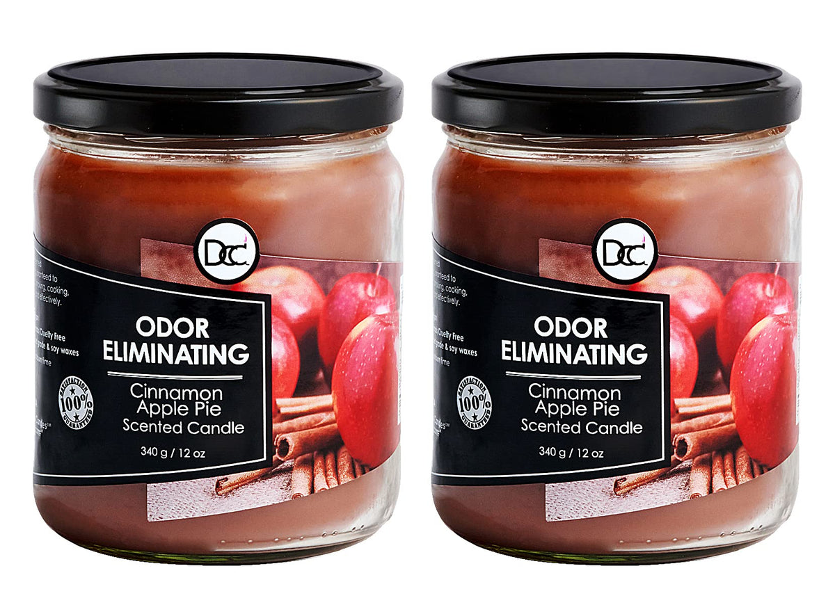 Vanilla Bean Odor Eliminating Highly Fragranced Candle - Eliminates 95% of Pet, Smoke, Food, and Other Smells Quickly - Up to 80 Hour Burn time - 12 Ounce Premium Soy Blend