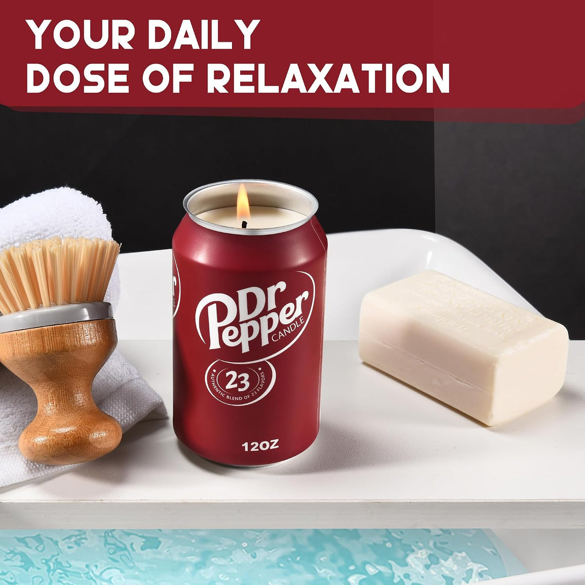 Doctor Pepper Candle - Smells Like the Real Soda - Soy Funny Candles Gift