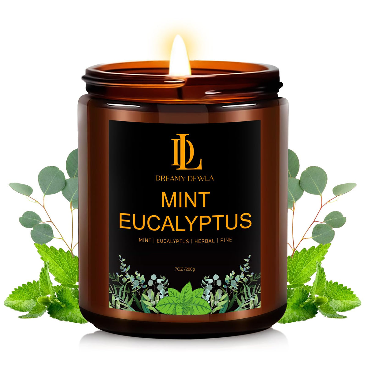 DL DREAMY DEWLA Fall Candles Set for Home Scented, 4 Pack 28oz, Soy Wax