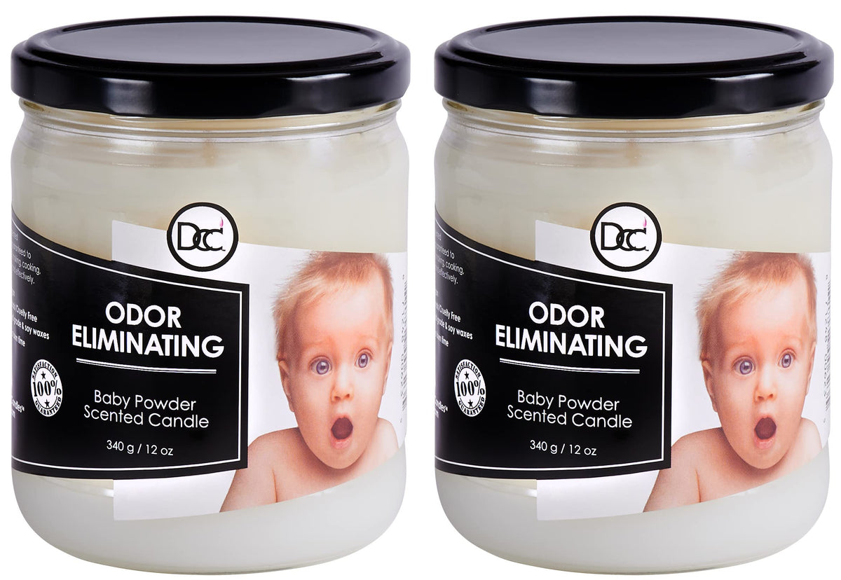 Vanilla Bean Odor Eliminating Highly Fragranced Candle - Eliminates 95% of Pet, Smoke, Food, and Other Smells Quickly - Up to 80 Hour Burn time - 12 Ounce Premium Soy Blend