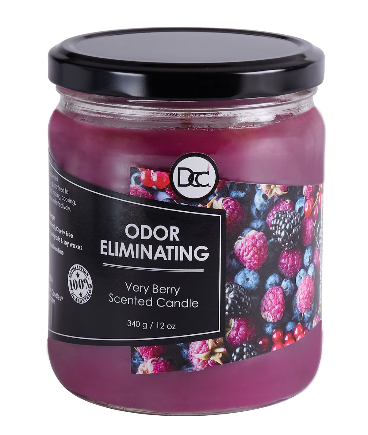 Vanilla Bean Odor Eliminating Highly Fragranced Candle - Eliminates 95% of Pet, Smoke, Food, and Other Smells Quickly - Up to 80 Hour Burn time - 12 Ounce Premium Soy Blend