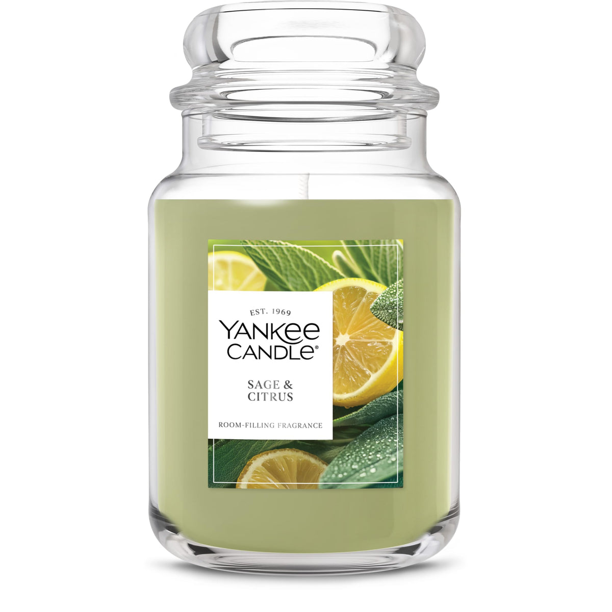 Yankee Candle Sage & Citrus Scented Candle, 22oz Large Jar