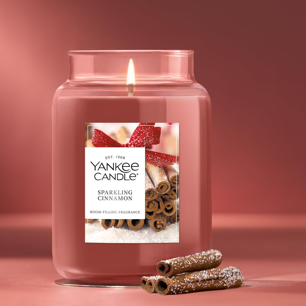 Yankee Candle Sparkling Cinnamon Scented Candle, 22oz Large Jar