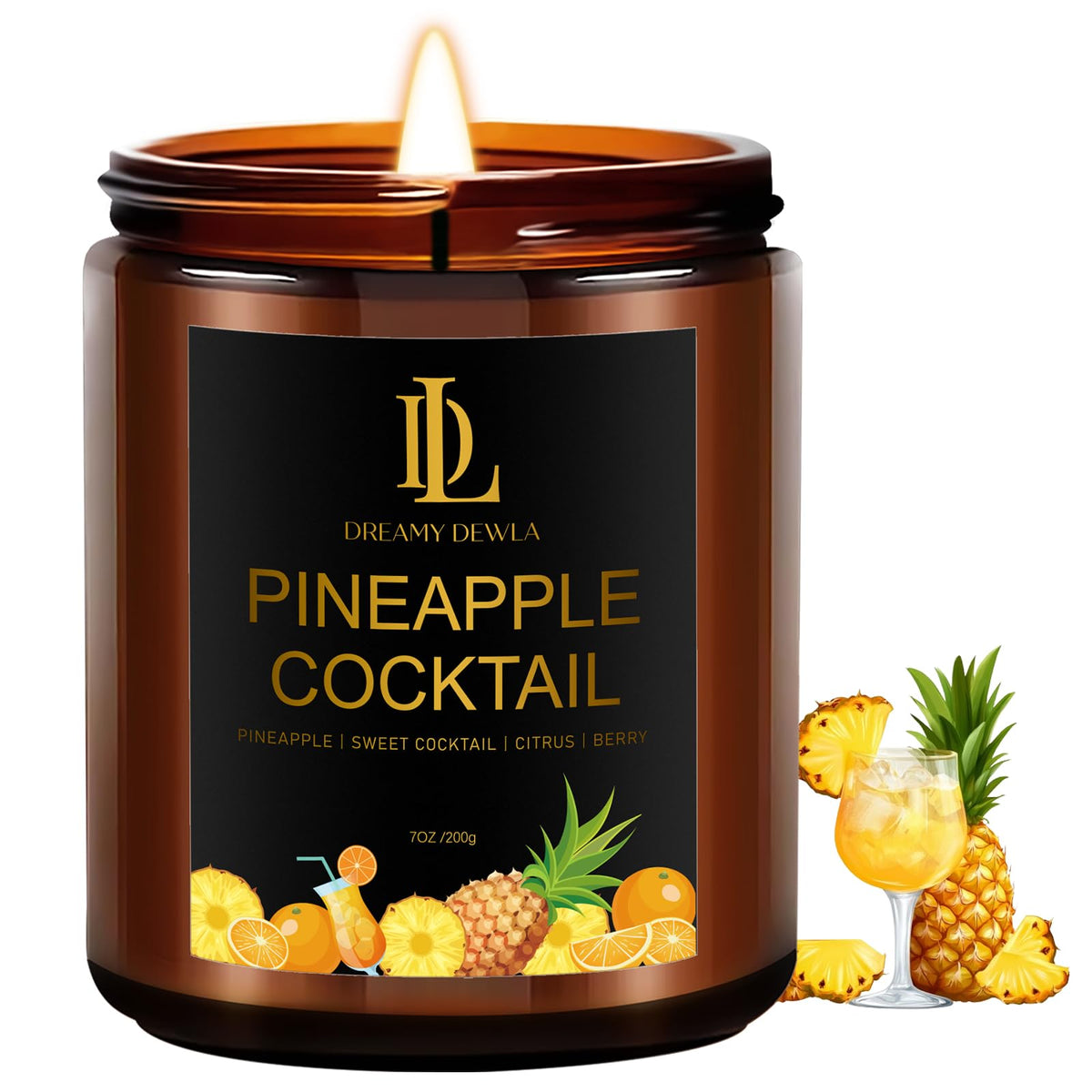 DL DREAMY DEWLA Fall Candles Set for Home Scented, 4 Pack 28oz, Soy Wax