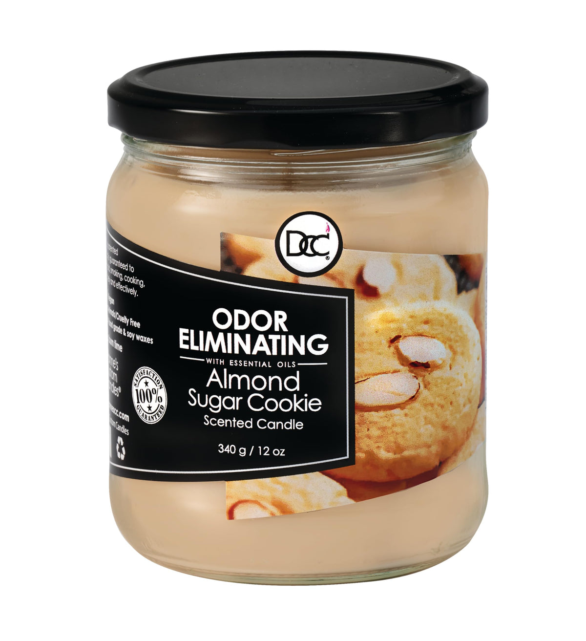 Vanilla Bean Odor Eliminating Highly Fragranced Candle - Eliminates 95% of Pet, Smoke, Food, and Other Smells Quickly - Up to 80 Hour Burn time - 12 Ounce Premium Soy Blend