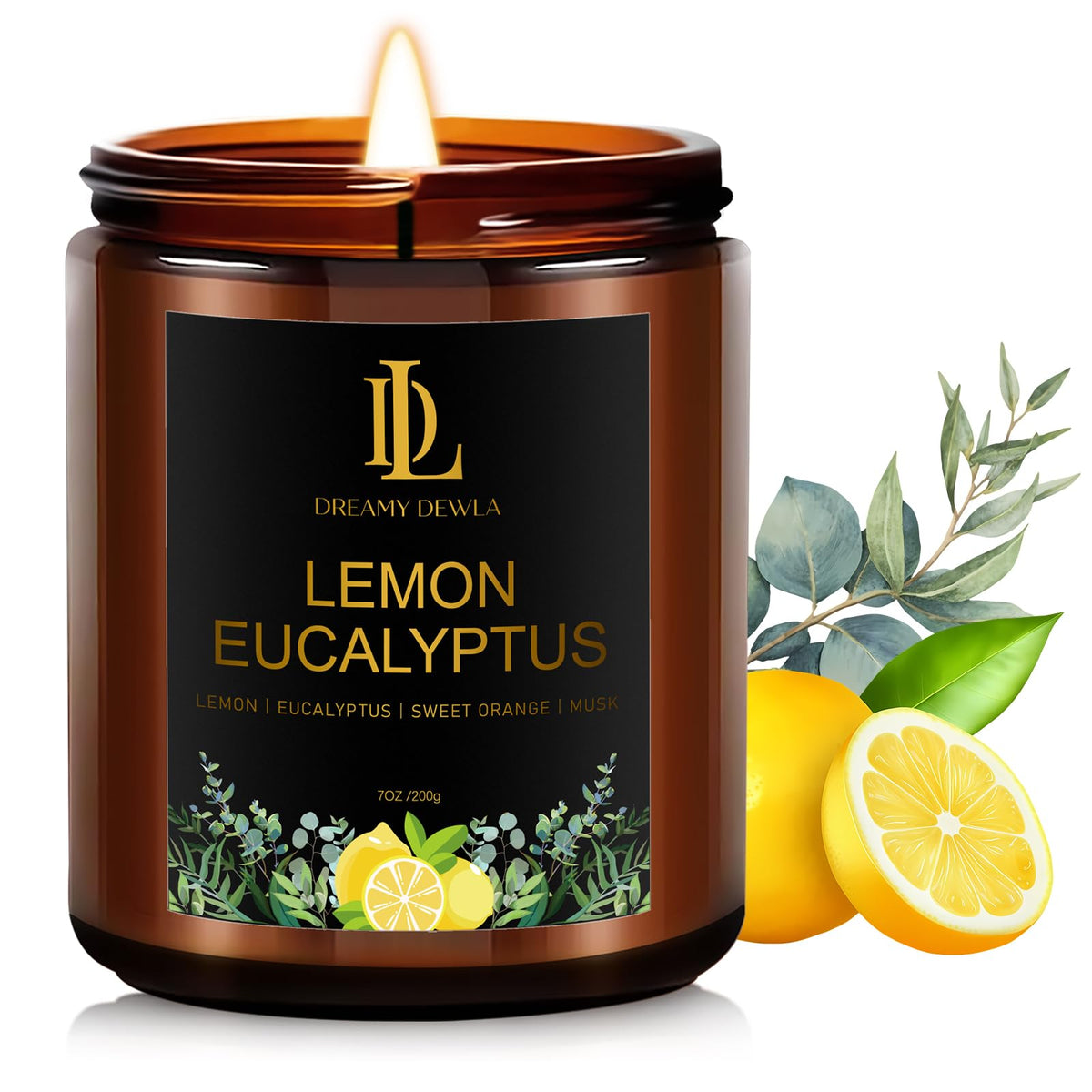 DL DREAMY DEWLA Fall Candles Set for Home Scented, 4 Pack 28oz, Soy Wax