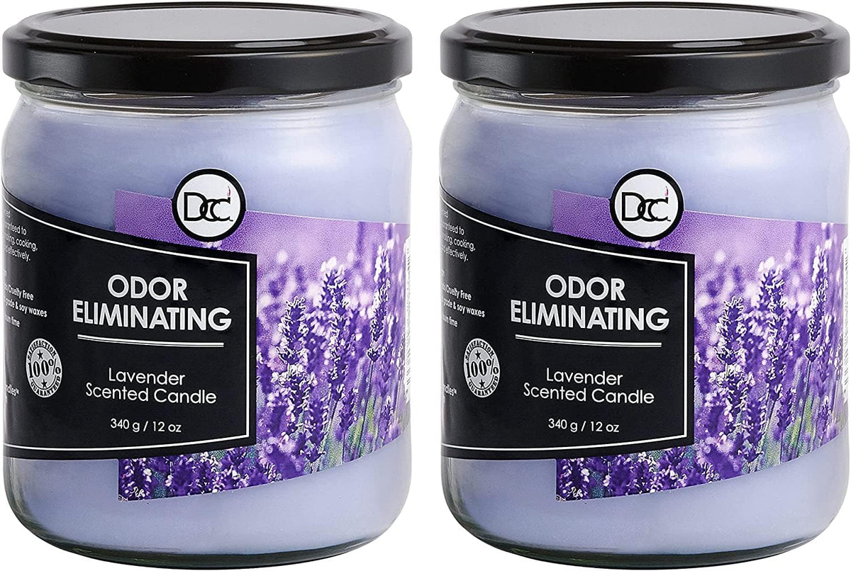 Vanilla Bean Odor Eliminating Highly Fragranced Candle - Eliminates 95% of Pet, Smoke, Food, and Other Smells Quickly - Up to 80 Hour Burn time - 12 Ounce Premium Soy Blend