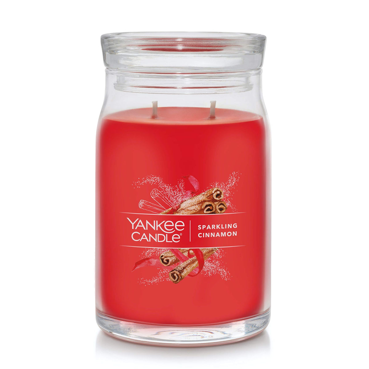 Yankee Candle Sparkling Cinnamon Scented Classic 22oz Large Jar Single Wick Candle Over 110 Hours of Burn Time