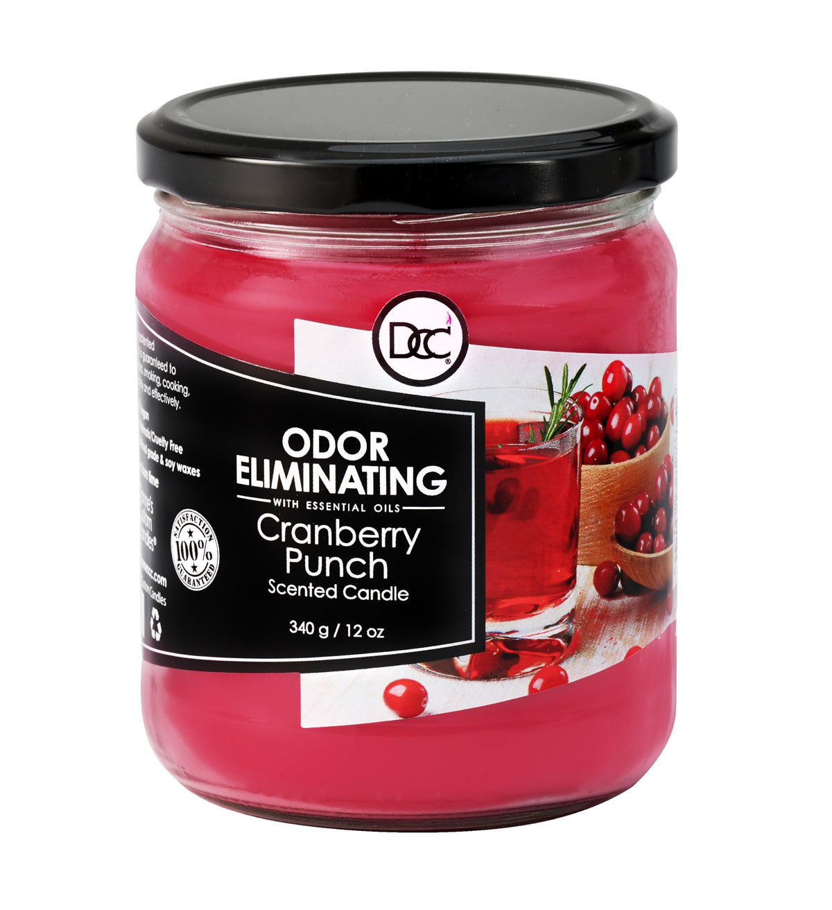Vanilla Bean Odor Eliminating Highly Fragranced Candle - Eliminates 95% of Pet, Smoke, Food, and Other Smells Quickly - Up to 80 Hour Burn time - 12 Ounce Premium Soy Blend