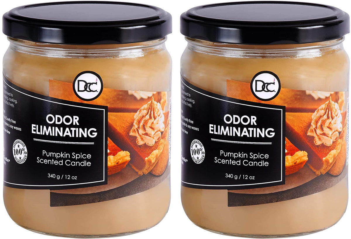 Vanilla Bean Odor Eliminating Highly Fragranced Candle - Eliminates 95% of Pet, Smoke, Food, and Other Smells Quickly - Up to 80 Hour Burn time - 12 Ounce Premium Soy Blend