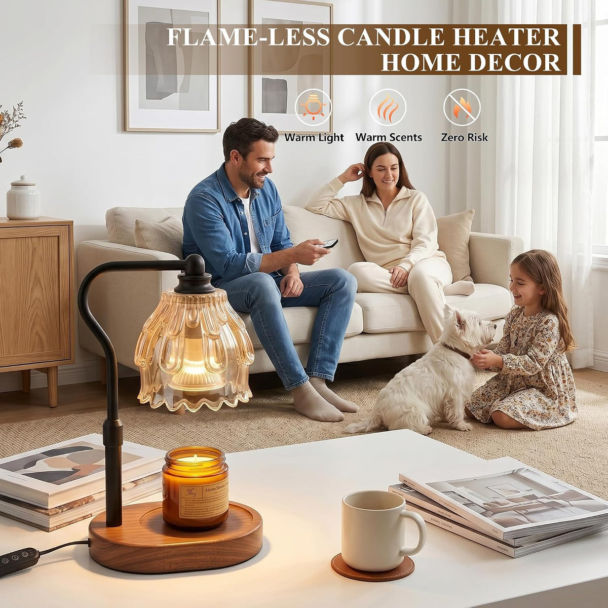 Candle Warmer Lamp with Timer and Wireless Remote Control