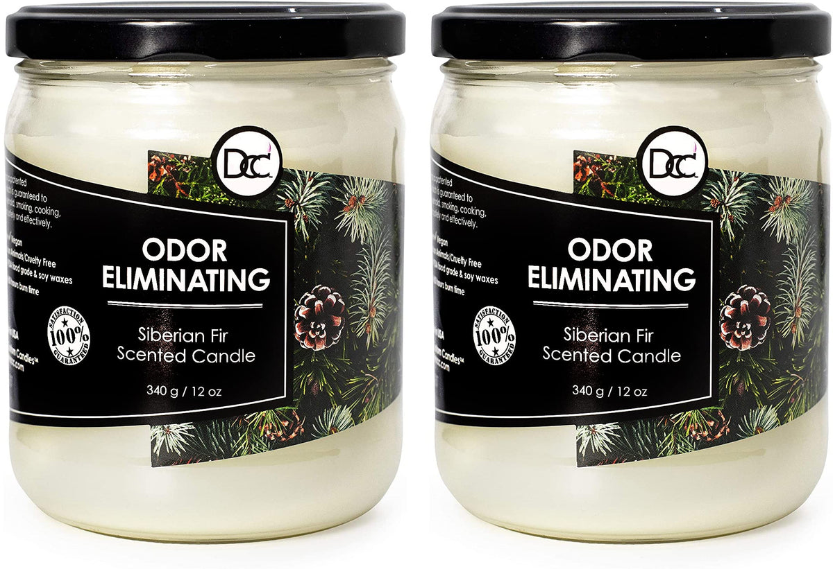 Vanilla Bean Odor Eliminating Highly Fragranced Candle - Eliminates 95% of Pet, Smoke, Food, and Other Smells Quickly - Up to 80 Hour Burn time - 12 Ounce Premium Soy Blend