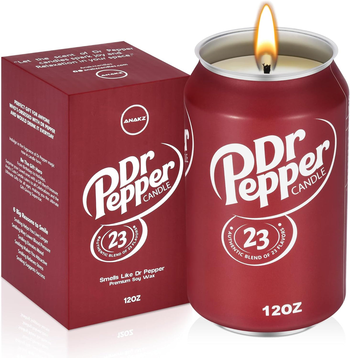 Doctor Pepper Candle - Smells Like the Real Soda - Soy Funny Candles Gift